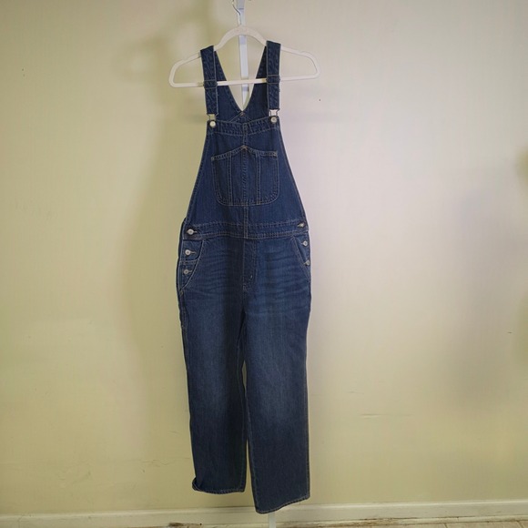 Old Navy Denim - Old Navy Denim Overalls Dark Wash Carpenter Blue Womens 12 Excellent